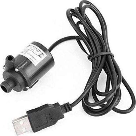 Mini pompe à eau Ulisem, DC 12 V, 240 l/h, micro pompe submersible sans balais, moteur de pompe de refroidissement par eau avec port USB. (1/4)