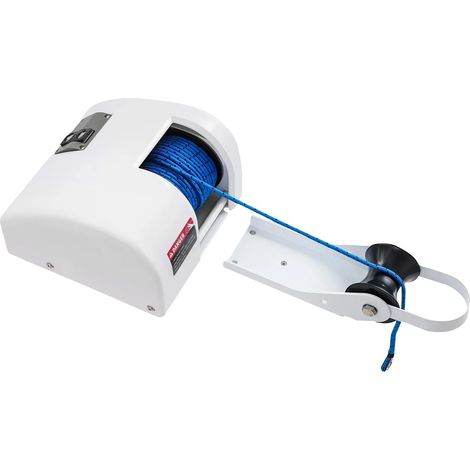 Verricello elettrico, telecomandato, impermeabile IP65, bianco, portata 25 libbre. (1/2)