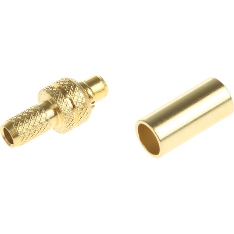 Connecteur coaxial RS PRO Mâle Droit, raccordement A sertir 50O Montage sur câble ( Prix pour 1 )