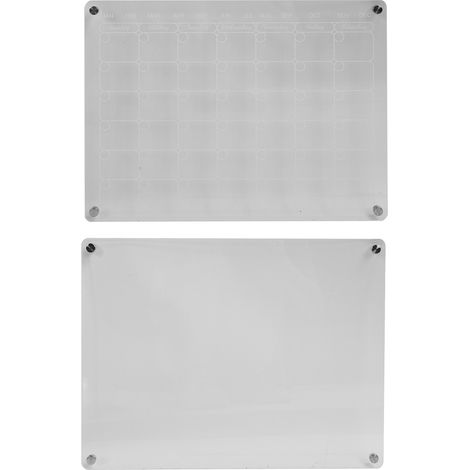 Tableau magnétique transparent pour réfrigérateur, calendrier effaçable à sec, aide-mémoire pour patients Alzheimer, lot de 2, surface lisse, usage quotidien (1/5)