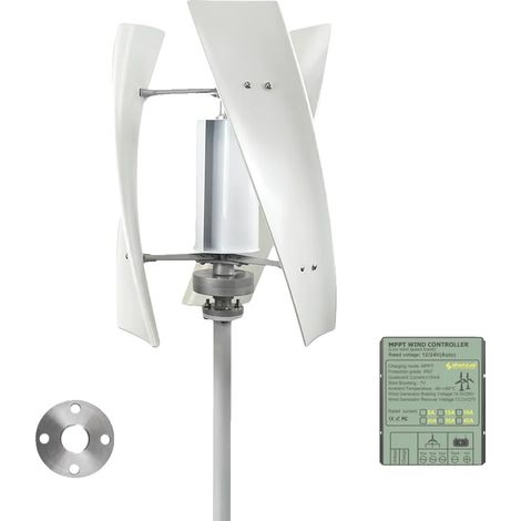 Generador de turbina eólica, funcionamiento silencioso, fuente de energía renovable, 24 V, blanco, con controlador MPPT, 3000 W, con controlador MPPT-b, 3000 W-b, 48 V (1/2)
