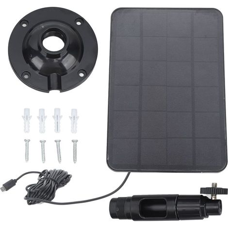 Panneau Solaire 10W 5V USB Noir pour Caméra de Sécurité, Téléphone et Power Bank (1/5)