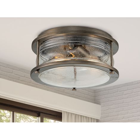 LED Industrial Deckenleuchte für Innen & Außen, Bronze Ø30,5cm (1/5)