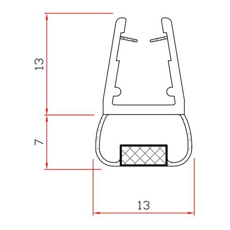 Guarnizione per Box Doccia 2 m MOD.411 Trafilo 10 Pezzi