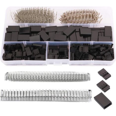 Juego de conectores para servos, 2 enchufes, macho de 3 pines y hembra de 3 pines, para extensiones de servos de coches RC y helicópteros DIY, 720 piezas de conectores para servos estilo Jr/Hitec/Spek (1/5)