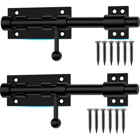 Socket Lock Screw Stainless Steel for Fencing, Construction Doors, Garages, Bedrooms, Cabinets and Windows Black (1/5)