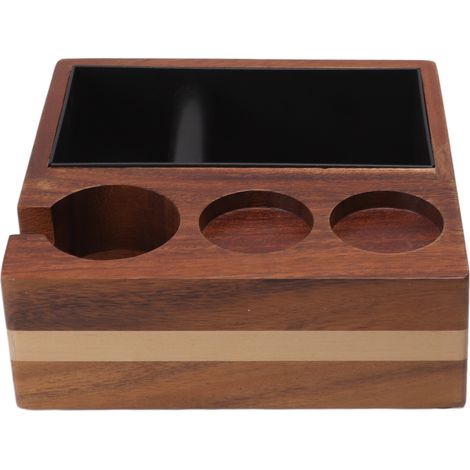 Boîte à café en bois 4 en 1 pour récupérer le marc de café, idéale pour la cuisine, les cantines, les restaurants et les bars. (1/5)
