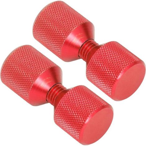 Goupilles d'alignement de Premium, 2 Pièces, 1 1/8 Pouces Anodisées A um, Jeu de Broches à Double Trou pour Brides de 0.5 à 14 Pouces 150LB (rouge) (1/4)