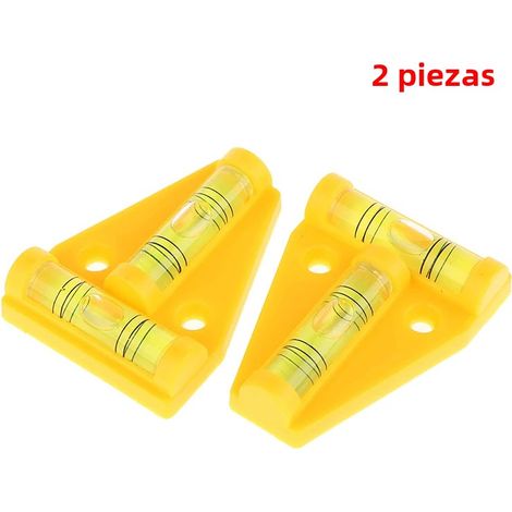 2 Pièces Niveau à bulle de type T Mini, instrument de mesure triangulaire, outil de mesure en plastique avec bille en mousse (1/4)