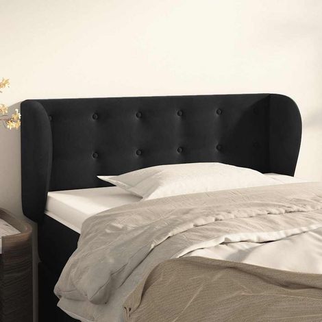 vidaXL Cabecero de terciopelo negro 83x23x78/88 cm (1/5)