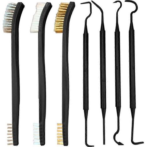 Assortiment de brosses métalliques à main à double tête avec crochet pour une utilisation quotidienne et diverses tâches