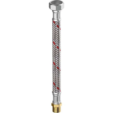Flamco Tuyau armé Meiflex M4315.1104.70 2000 /2&quot x 2000 /2&quot IG/AG, 12 x 700 mm, acier inoxydable, Chauffage salle de bain / climat