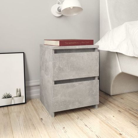 Table de chevet Gris béton 30 x 30 x 40 cm Aggloméré (1/5)
