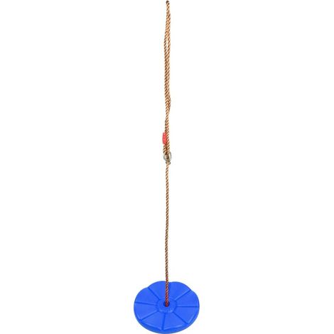 Balançoire corde d’escalade disque bleue – Équipement jeu enfant intérieur/extérieur (1/5)