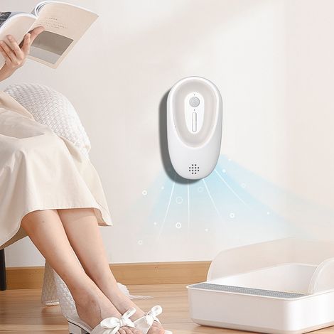 Purificateur d'air intelligent à induction pour litière et toilettes, éliminant les odeurs d'animaux, avec veilleuse. (1/5)