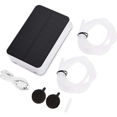 YMYNY Wasserdichter Oxygenator - Solarbetriebener wasserdichter Oxygenator, Belüfter, Sauerstoff-Luftpumpe für den Notfall im Schwimmbad, Teich (1/4)