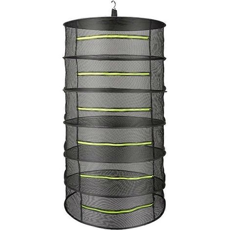 Séchoir pliable à légumes avec filet de séchage, panier suspendu pour poissons, fleurs et plantes, 6 niveaux (1/5)