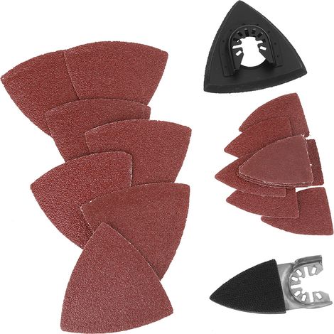 Kit de 82 pièces pour ponçage, plateaux triangulaires compatibles outils multifonctions oscillants Bosch (1/5)