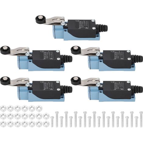 Lot de 5 interrupteurs de fin de course à levier rotatif IP66, réglables, à action momentanée, 250V/380V (1/5)