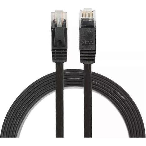 Câble Ethernet plat CAT6 1,8 m - Ultra-mince, cordon de brassage RJ45, (1/5)