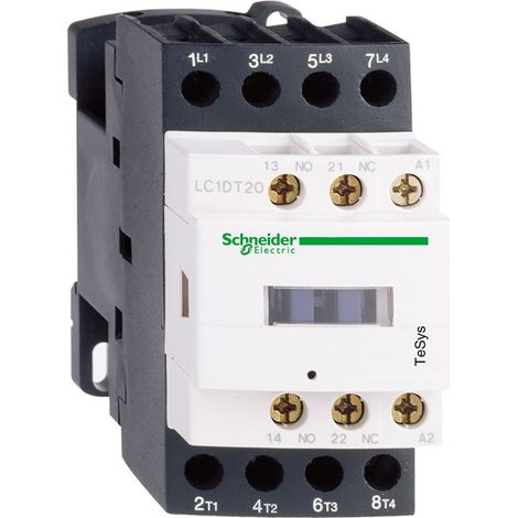 Schneider LC1DT25ED contacteur tesys lc1d 4p ac1 440v 25 a bobine 48 v cc (1/4)