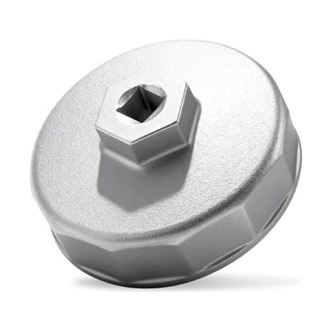 Capuchon de clé filtre à huile - 74 mm, entraînement 3/8", 14 rainures Outil en alliage d'aluminium Compatible avec Volkswagen, Audi, Mercedes-Benz, Porsche, Ford, Mazda (1/5)