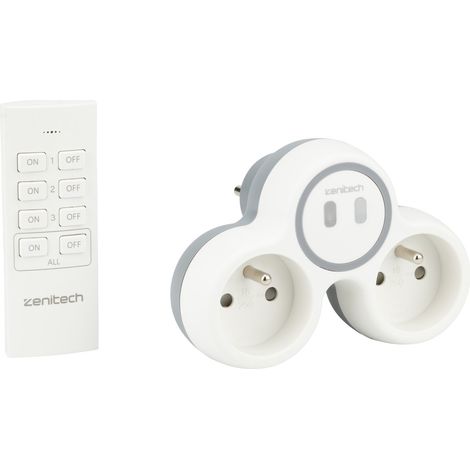 Zenitech – Multiprise Bolea 2300W avec télécommande 3 canaux – Portée 50m – Tension 220V – Pour équipements puissants