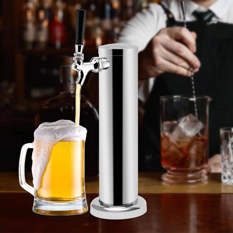 Beer Dispenser, Home Puller, Portable Bar, Stainless Steel Column with Simple Tap, Wine Dispenser, Drinks, Parties, Restaurants