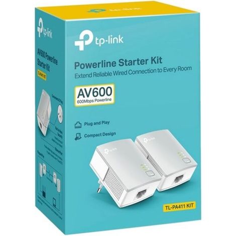 TP-Link PA411KIT 500 Mbit/s Ethernet/LAN Blanc 2 pièce(s) (1/5)