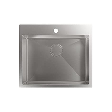 Lavello cata cbs-1 54-40 r10 acciaio inox 58x66 cm (1/2)