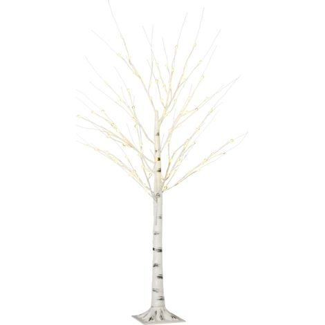 Albero luminoso LED decorativo 150 cm bianco in plastica e metallo per interni - CHICFURN (1/5)