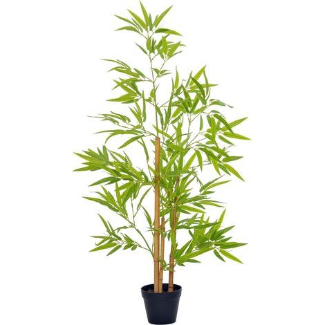 bambou artificiel, plante artificielle, plante décorative en pot, arbre artificiel, décoration d'arbre, 120 cm (1/5)