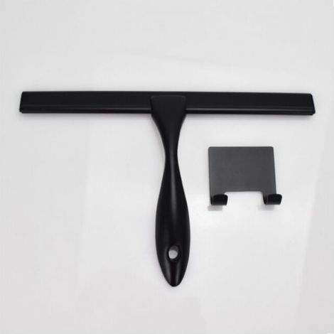 Shower Squeegee - 10 Inch - Matte Black - Multi-Purpose Stainless Steel Squeegee for Bathroom, Shower Doors, Mirrors, Tiles and Car Windows MUMU (1/4)