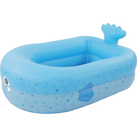 Piscine gonflable pour enfants, motif dessin animé, pour la maison ou le bain, bleue (1/5)