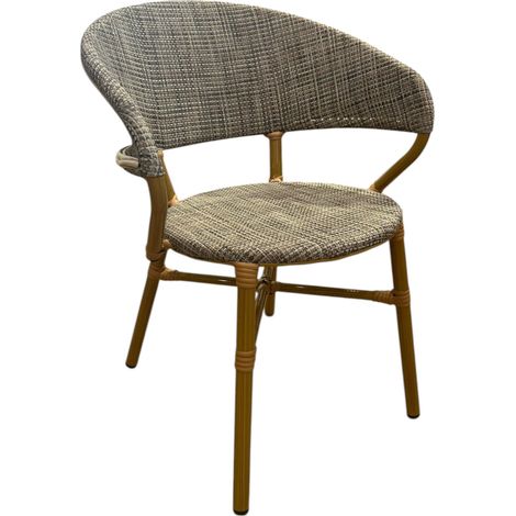 Fauteuil NAPOLEON en textilène style bistrot pour extérieur (1/3)
