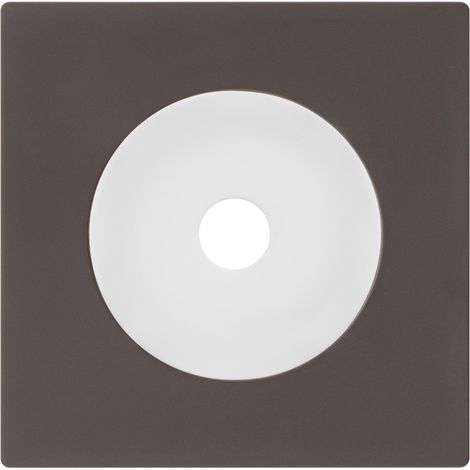 FONTINI Sortie cable blanc DOM + plaque simple taupe (1/5)