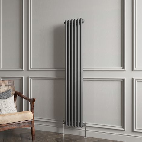 Traditional 2 Column Anthracite Grey Radiator (1800mm H × 290mm W) – 3770 BTU / 1105W – Cast Iron Style (1/5)