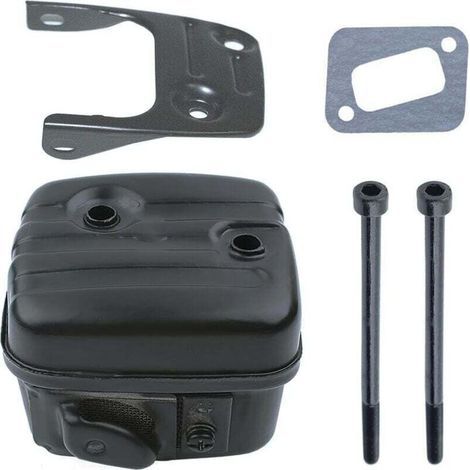 Pot d'échappement pour Husqvarna 346XP 340 345 351 353 Tronçonneuse.Silencieux d'échappement Pièces de Rechange Échappement + Joint + Support + Vis Kit Accessoire (1/4)