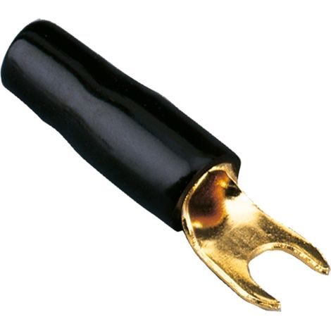 Cosse à fourche plaquée or 20 mm² 4,2 mm, noire