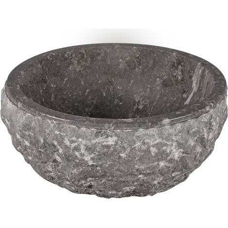 Differnz ASTI Vasque à poser - 38cm - pierre naturelle polie - gris