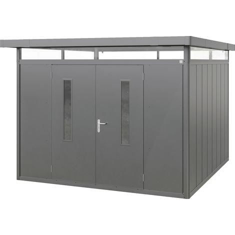 GFP Primeyard Casetta da giardino metallo 298x298x231 cm Armadio da esterno per attrezzi antracite (1/5)