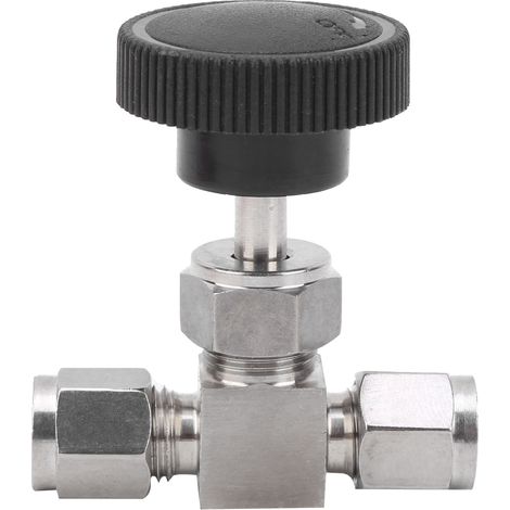 2-Wege-Hochdruck-Nadelventil aus Edelstahl 304 zur Durchflussregelung von Wasser, Gas und anderen Flüssigkeiten, 1/4" (1/5)