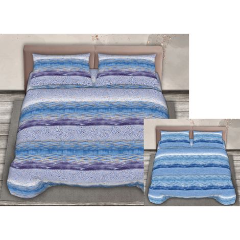 Completo Lenzuola Stiro Facile 100% Cotone Made Italy Effetto Seta Vanisho, misuraMatrimonialecoloreLilla (1/5)