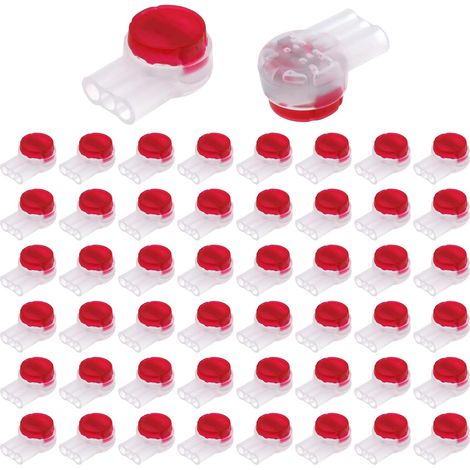 Lot de 50 connecteurs UR2 - Pour câble téléphonique - Connecteur de câble à 3 ports - Connexion de câble téléphonique pour une installation rapide (1/5)