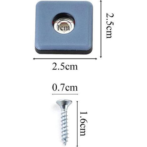 40x pour Tapis Patins de Meubles à Visser Curseur de Déplacement de Meubles Carrés 25 mm ûrVis (1/5)