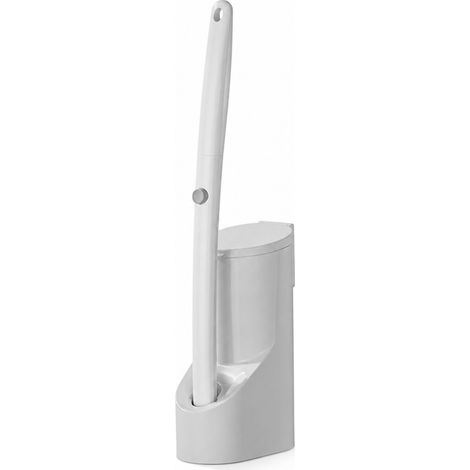 Brosse WC Murale avec 16 Têtes de Rechange Jetables pour Nettoyage des Toilettes (1/5)