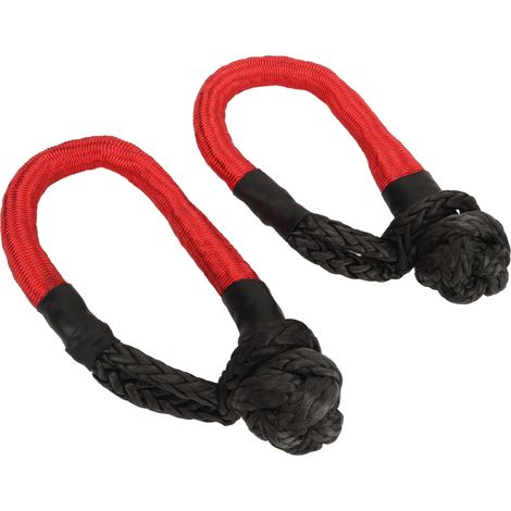 Élingue souple 2 pièces 55 000 lb, corde de dépannage robuste pour SUV, VTT, coffre, remorquage tout-terrain (1/5)