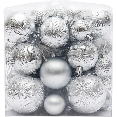 Décorations de sapin de Noël, boules décoratives en vrac, ornements suspendus décoratifs pour arbres de Noël, décoration de fête de vacances (1/5)