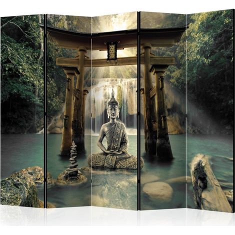 Paravent 5 Volets "Buddha Smile" 172x225cm (1/2)