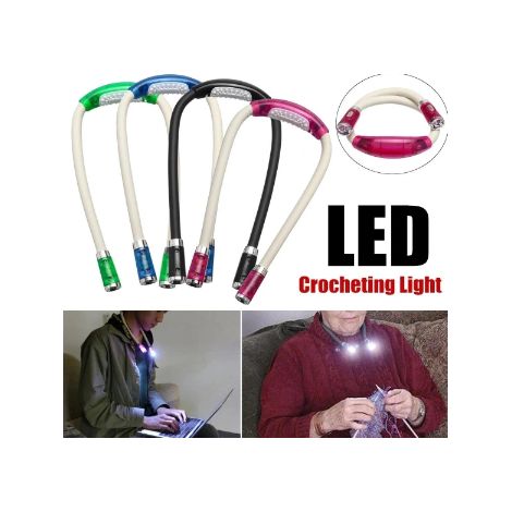 Lampe de lecture flexible LED tour de cou, veilleuse portable pour lecture nocturne (1/3)